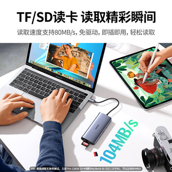 绿联Type-C扩展坞USB-C转HDMI雷电4拓展坞网口转接读卡hub分线器通用苹果15/16华为小米笔记本电脑ipad