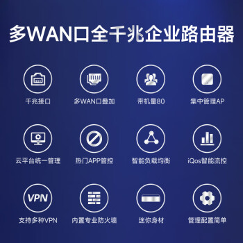 飞鱼星 VEC105GE 多WAN口千兆企业路由器 行为管理/VPN/流量控制