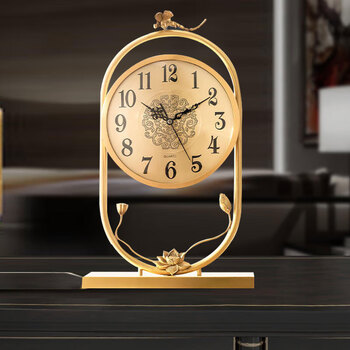 hpanpan落地钟表客厅座钟复古摆放时钟家用摆件 9806蜻蜓款丽声机芯