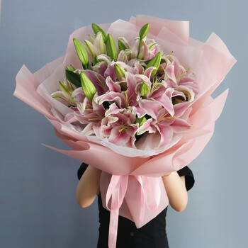 欣尚鲜花鲜花速递33朵香水百合花束生日礼物送女友老婆同城配送送花上门 图片价格品牌报价 京东