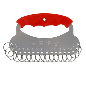 信发（TRNFA）钥匙环圈 加厚金属 金属钥匙收纳盘 钥匙板 分类管理牌 环扣锁匙串 带护手 18位盘