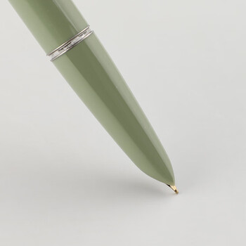 英雄（HERO）钢笔 616小号 复古铱金学生日常书写练字墨水笔 暗尖F 莫兰迪绿