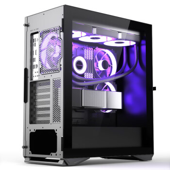 爱国者（aigo）YOGO M2 PRO 钛灰色   游戏鞋盒电脑机箱  E-ATX/ATX主板/兼容30系显卡/360冷排/可竖装显卡