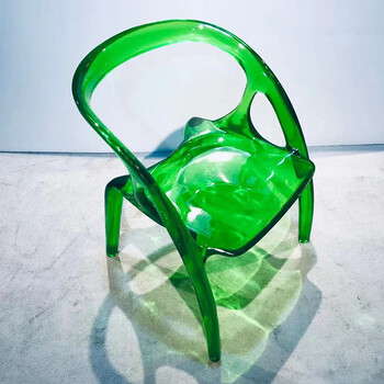 水晶树叶凳子透明环氧树脂网红水晶水滴艺术椅子扶手椅座椅雕塑摆件树
