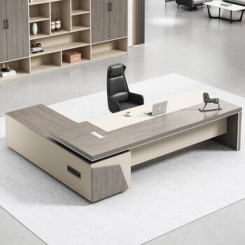 圣黎老板桌椅单人办公桌大班台经理桌主管桌椅工作台2.0*0.8米桌侧柜 圣黎老板桌椅单人办公桌大班台经理桌主管桌椅工作台2.0*0.8米桌侧柜