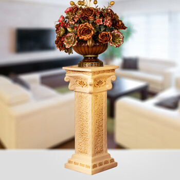 柱装饰花盆摆设底座现代简约家居装饰品公司前台门口摆设品高端礼品