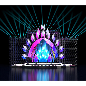 主播背景布3d直播间新款唱歌主播背景布3d直播间快手墙纸男舞台炫酷