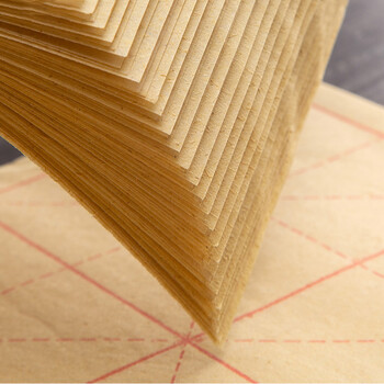 一海堂 文化毛笔字帖 6厘米*30格毛边宣纸半生熟毛笔书法米字格练习用纸笔墨纸砚 宣纸 半生宣/50张