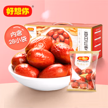 好想你_每日红枣840g新疆灰枣大枣礼盒 枣子零食小包装夹核桃