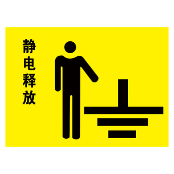 企业警告标志标识牌标示贴小当心注意静电防护esd警示指示牌标示牌tgp