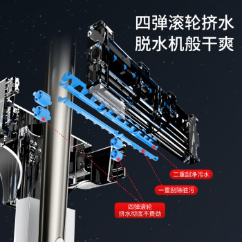 好媳妇铝合金平板拖把家用一拖净大号加宽免手洗懒人拖地神器42CM拖布