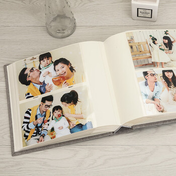 NCL仲林插袋式布艺相册200张6寸/影集/家庭相薄 绿色照片书  NB-2UP6-GR