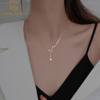 CHOMEL KINSEY925银项链女星星吊坠轻奢小众设计锁骨链送朋友情人节七夕礼物 北斗七星金色项链