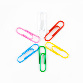 广博(GuangBo)160枚29mm彩色回形针3#彩色金属曲别针1筒装ZD5341