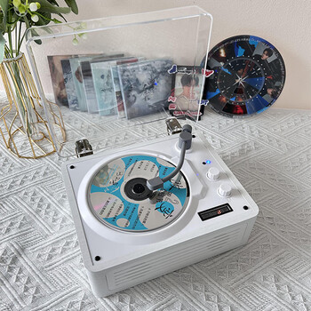 贝德CD机SG1880A一体式CD机CD播放机唱片机造型音响cd机桌面音响颜值复古音响白色