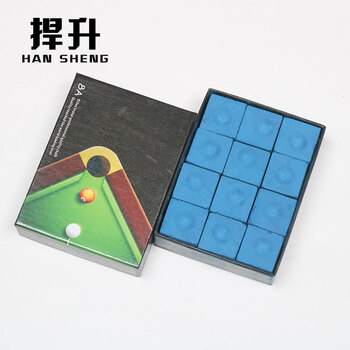 捍升巧克粉 斯诺克黑八美式台球杆台球配件用品擦枪粉油巧 油性 12枚