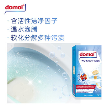Domol 洁厕灵 马桶泡腾片 马桶清洁厕剂清洁块 祛垢除异味16粒