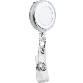 优和（UHOO）透明易拉扣伸缩扣证件卡套 工作牌胸卡夹扣 白色 12个/盒 6706