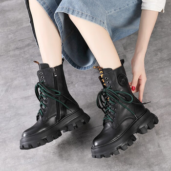 Vistline 马丁靴女粗跟英伦风秋冬季节单靴百搭头层牛皮女士靴子网红机车短靴女厚底女靴黑色35 图片价格品牌报价 京东 Vistline 马丁靴女粗跟英伦风秋冬季节单靴百搭头层牛皮女士靴子网红机车短靴女厚底女靴黑色35 图片价格品牌报价 京东