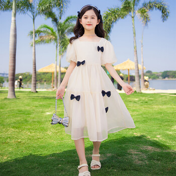 汤灵鼠  女童连衣裙夏装韩版童装女夏季裙子洋气公主裙12岁女孩裙子 9