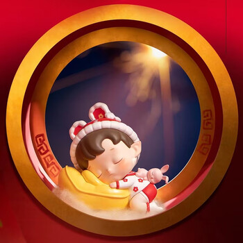 旺系列盲盒手办可爱娃娃兔年潮流礼物玩具摆件公仔 好梦常伴(确认款)