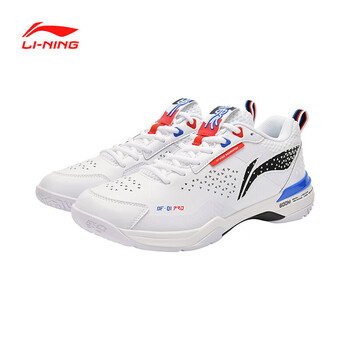 李宁（LI-NING）羽毛球鞋男女同款快速启动专业比赛鞋 刀锋PRO 标准白 45 