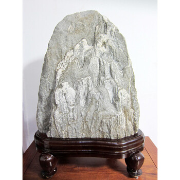 山东泰山石 花梨木底座 hx025