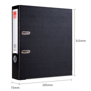 齐心(COMIX)3寸加厚欧式快劳夹A4文件夹带孔资料夹两孔活页夹背宽75mm夹纸宽度55mm 黑色 A106N 齐心(COMIX)3寸加厚欧式快劳夹A4文件夹带孔资料夹两孔活页夹背宽75mm夹纸宽度55mm 黑色 A106N