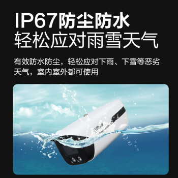 dahua大华户外监控高清摄像头定焦200万6MM焦距POE供电录音红外夜视网络半球摄像机IPC-HDW1230C-A