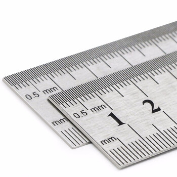 天章办公(TANGO)直尺不锈钢20cm学生尺子双面刻度测量绘图刻度尺子办公用品文具