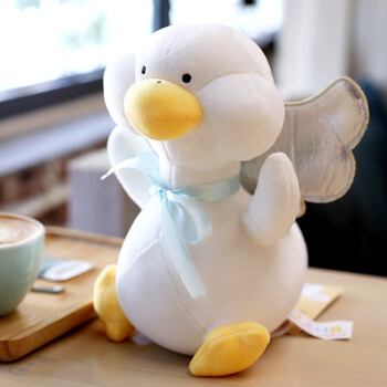 玩偶可爱鸭子毛绒玩具ins网红少女心小黄鸭布娃娃天使鸭中号高40厘米