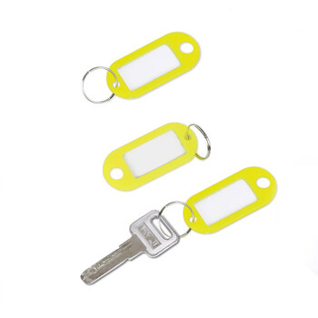 得印钥匙牌标签牌钥匙管理单面塑料钥匙牌3227汽车钥匙牌钥匙圈办公用品黄色50个/盒 得印钥匙牌标签牌钥匙管理单面塑料钥匙牌3227汽车钥匙牌钥匙圈办公用品黄色50个/盒