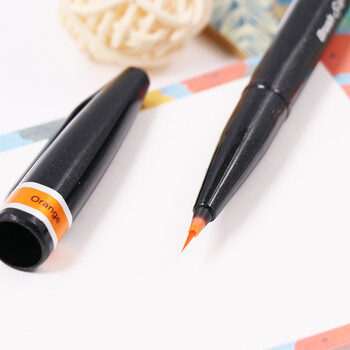 派通(Pentel)彩色软笔科学毛笔细手账手绘贺卡绘画软头秀丽笔 SESF30C 橙色 派通(Pentel)彩色软笔科学毛笔细手账手绘贺卡绘画软头秀丽笔 SESF30C 橙色