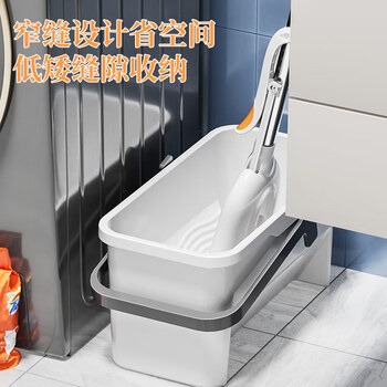 佳帮手搓洗免手洗拖把盆拖布水桶长方形加大口径家用清洁手提拖把桶35cm
