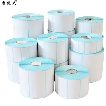 鲁凤来- 三防热敏标签纸 不干胶打印纸快递面单贴纸电子秤条码纸100×100mm 500张/卷 8卷