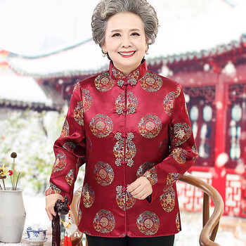 百岁老人寿服90岁寿宴服装80岁老人过寿生日唐装女奶