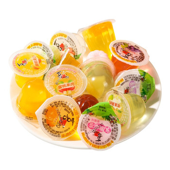 喜之郎什锦蜜桔菠萝味果冻儿童小零食吸吸水果布丁散装口味多选 黄桃