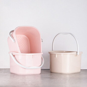 CHAHUA茶花 泡脚桶14.5L洗脚盆大号塑料洗脚盆水桶足浴盆泡脚盆 浅粉色* CHAHUA茶花 泡脚桶14.5L洗脚盆大号塑料洗脚盆水桶足浴盆泡脚盆 浅粉色*