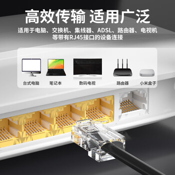 山泽 超五类网络水晶头 超5类RJ45网络水晶头 8P8C电脑网线接头 Cat5e类水晶头 100个 SJ-5100