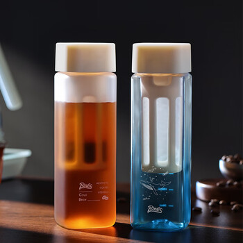 Bincoo冷萃杯随行四方形咖啡杯便携tritan水杯冷萃壶冷泡茶咖啡壶