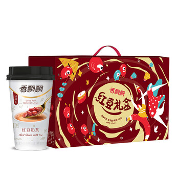 香飘飘奶茶红豆味奶茶64g*12杯 整箱礼盒装代餐下午茶冲调饮料768g 香飘飘奶茶红豆味奶茶64g*12杯 整箱礼盒装代餐下午茶冲调饮料768g