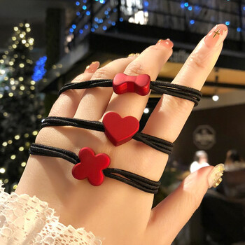 贝仑薇网红抖音小祖宗爱心皮筋ins扎头皮套橡皮筋女头绳手链两用发圈