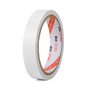 斯图sitoo 高粘棉纸双面胶带 学生文具手工制作 18mm*10y(9.1m/卷) 白色小卷芯1卷装 办公用品 凑单