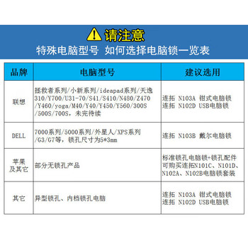 连拓 笔记本电脑锁 防盗锁安全密码锁 标准锁孔 适用于联想华硕ThinkPad神舟微星宏碁机械革命锁 1.8米