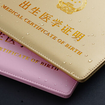 DSB 出生证明保护套(1本装) 加厚 金色 出生医学外皮证件皮套 DSB 出生证明保护套(1本装) 加厚 金色 出生医学外皮证件皮套
