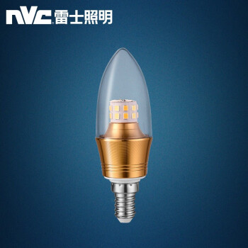 雷士（NVC） 雷士照明 led灯泡蜡烛灯尖泡 家用节能灯 e14小螺口灯泡直径35mm 7W 暖白光  E14小螺口 高115mm