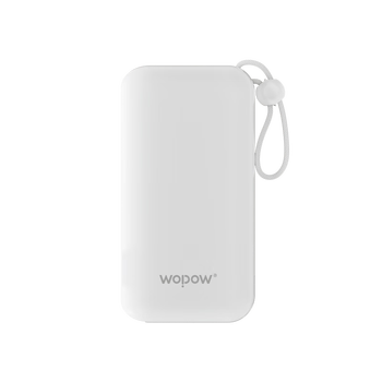 WOPOW沃品【3c认证】LQ07 充电宝自带线10000毫安时大容量快充带插头可上飞机移动电源小巧便携