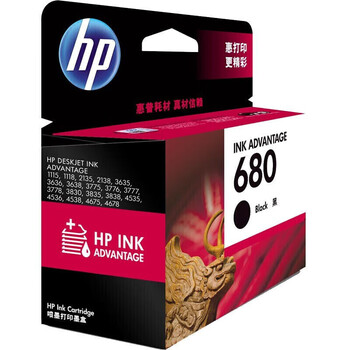 惠普(HP) F6V27AA 680墨盒 适用3638 3636 3838 4678 4538 HP 680 墨盒黑色(约480页)
