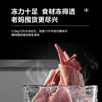 海尔（Haier）冰柜家用双温大冷冻小冷藏彩晶面板小冷柜家用减霜冷柜FCD-182XER