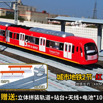 品牌直销地铁玩具儿童带轨道高铁火车动车摆件高速列车广州合金玩具车